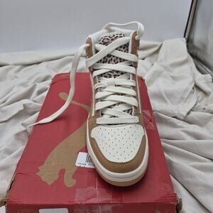 NEW PUMA Rebound Layup Leopard RCL Leo High-Top Sneakers Shoes Women’s size 8.5